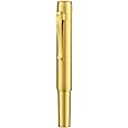 Hongdian M2 Black Forest Mini Fountain Pen, Medium Soft Golden Nib & Sleek Shape Brass Short Pocket Travel Pen (Glossy Brass)