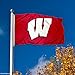 UW Wisconsin Badgers University Large College Flag