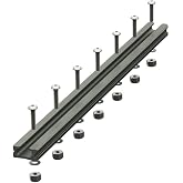 YakAttack GT90 GearTrac 16", Aluminum Kayak Accessory Mounting Track | 0.9" Wide | Medium-Duty Surface Mount | Stainless Hardware Included | 1/2" Track Gear | Marine Kayak Rigging