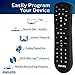 Philips Universal Remote Control for Samsung, Vizio, LG, Sony, Sharp, Roku, Apple TV, RCA, Panasonic, Smart TVs, Streaming Players, Blu-ray, DVD, Simple Setup, 4-Device, Black, SRP9141A/27thumb 2