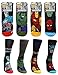 Marvel Comics Socks Mens Mix Hulk, Spider-man 7-12 Large With Bonus One XWi Wrist Sweatband (6 Pair)