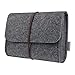 Inateck Felt Storage Pouch Bag Case for Accessory (Mouse, Cellphone, Cables, SSD, HDD Enclosure, Power Bank and More) - Dark Gray