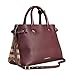 Tote Bag Handbag Authentic Burberry Medium Banner in Leather and House Check MAHOGANY RED Item 39630371