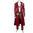 MZXDY Dante Cosplay Costume Game DMC 3 Deluxe Leather Battle Suit Jacket Trench Pants Adult Halloween Party Outfits