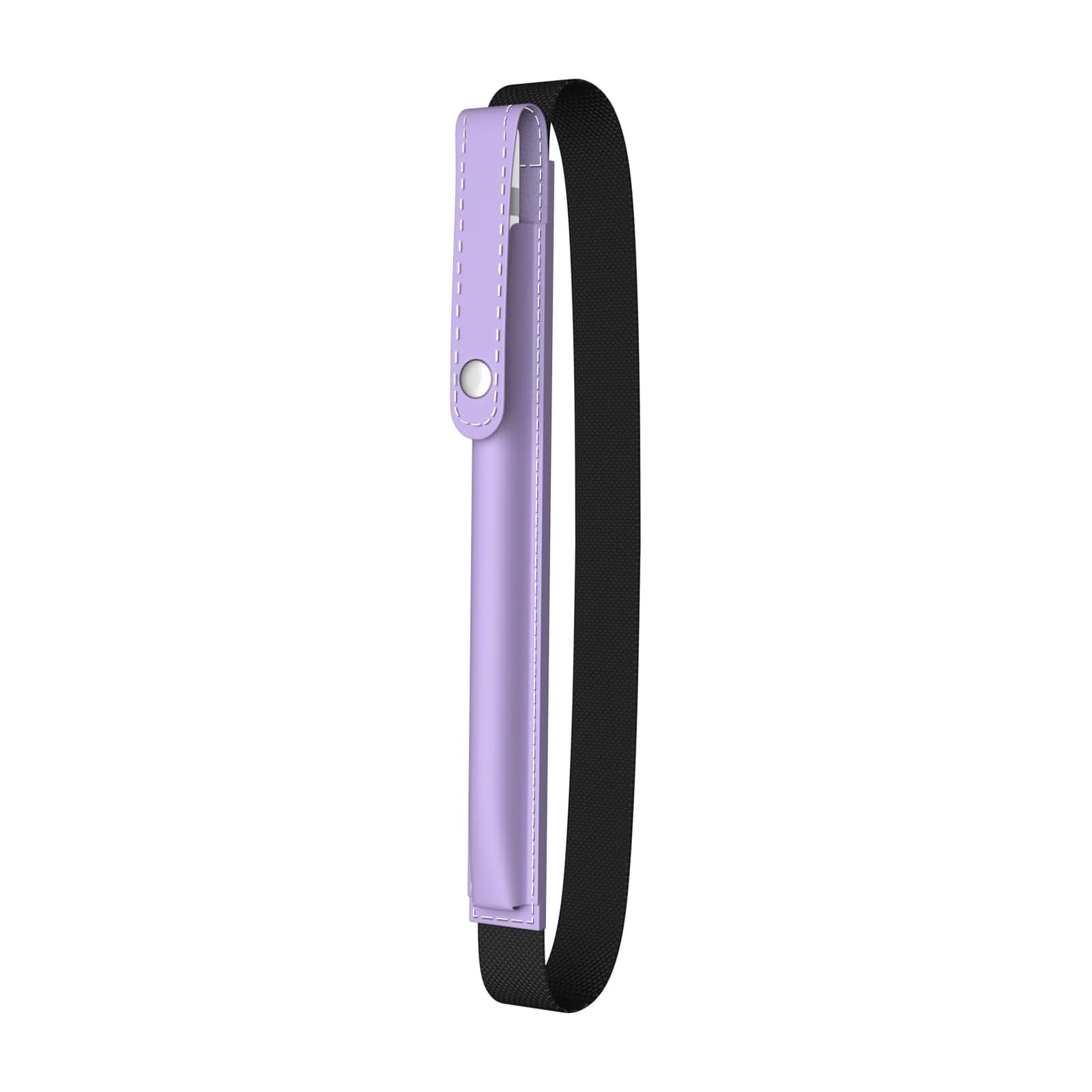 MoKo Pencil Holder for Apple Pencil Pro, Apple Pencil 1st/2nd Generation, Apple Pencil (USB-C), PU Leather iPad Pencil Sleeve Pouch with buckle & Elastic Band attach to iPad Case, Taro Purple
