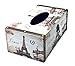 Bellaa Tissue Box Holder Rectangular Vintage Antique Book Paper Napkin Dispenser Home Office Car Top Lid Wooden Refillable Big Fits All Boxes (Paris)