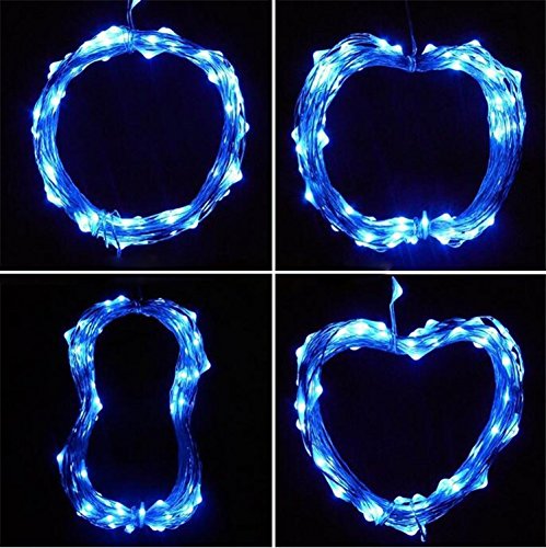 YKSH Indoor & Outdoor Led String Lights, Battery Powered Led Fairy String Lights with Remote and Timer Waterproof Multi Color Changing Light for Patio Parties Wedding Decoration Christmas Tree