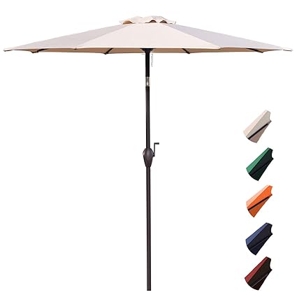 Kingyes 9 Ft Patio Umbrella Outdoor Table Umbrella Umbrellas 10 Ft