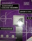 Fundamentals of College Algebra, Swokowski, Earl William, 0534346006