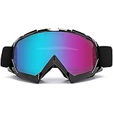 beyisi Dirt Bike Goggles Motorcycle Gear ATV Riding Motocross Dirtbike 4-Wheeler Accessories Ski Fit Over The Glasses UV400 Protection Dust Shatterproof for Men Women
