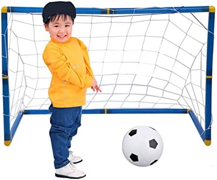 58 cm Portable Football Goal Post Net Soccer Utility Goal Post + Net + Ball + Safe Pump Outdoor Indoor Kids Children Toy