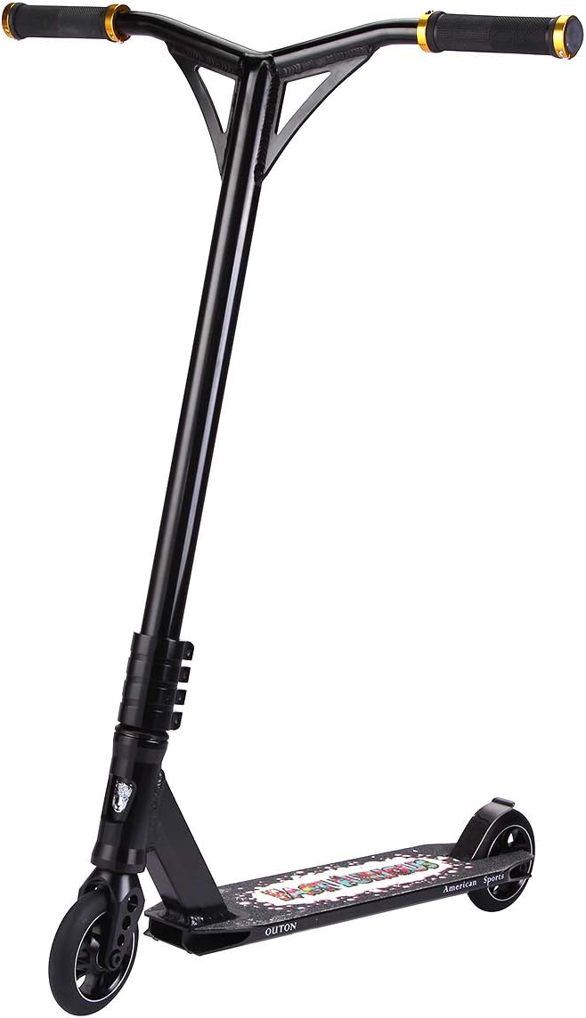OUTON Pro Aluminum Performance Freestyle Stunt Scooter 110mm Aluminum Core Wheels SCS Compression ABEC 9 Kick Scooter
