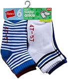 Hanes Toddler Boys Non-Skid Ankle Socks # 27/6 (6 Pairs)