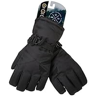 Tough Outdoors Winter Snow & Ski Gloves - Designed for Skiing, Snowboarding, Shredding, Shoveling & Snowballs - Waterproof & Windproof Nylon Shell & Synthetic Leather Palm - Fits Men, Women and Kids