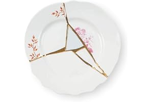 Seletti Kintsugi Fruit Plate in Porcelain and 24 Carat Gold mod. 1