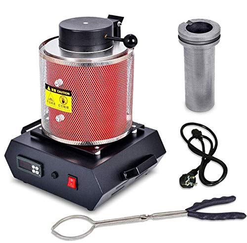 3KG Digital Gold Melting Furnace Machine 110V 1700W 2012 ℉ Kiln Casting Refining Precious Metals Melts Gold Silver Tin Aluminum Brass Bronze