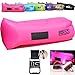 Best Inflatable Sofa Best Air Lounger - Pool Float Lounge Chair - Lazy Hangout Bag - Water Proof Air Hammock - Includes: 2 LED Camping Lights, 3 Pockets & Bottle Opener.