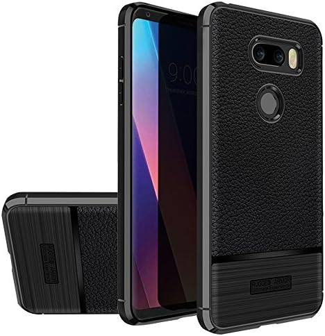 LG V30 Case,LG V30S / V30 Plus Case,Ultra Thin Light Weight Case Flexible TPU Bumper Carbon Fiber Shock Absorbing Protection Slim Fit Back Cover for LG V30 (Black)