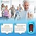 [New Version] iProven Pulse Oximeter Fingertip - Oxygen Saturation Monitor - with Heart Rate Detection - incl. Batteries, Case and Lanyard - iProven OXI-27 Blue