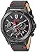 Ferrari Men's Pilota Stainless Steel Quartz Watch with Leather-Calfskin Strap, Black, 22 (Model: 830434)