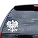 Polish Eagle Emblem Crest Decal Sticker Car Truck Motorcycle Window Bumper Laptop Wall Decor - Size (05 inch / 13 cm Tall) - Color (Gloss White)