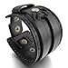 INBLUE Men's Alloy Genuine Leather Bracelet Bangle Cuff Black