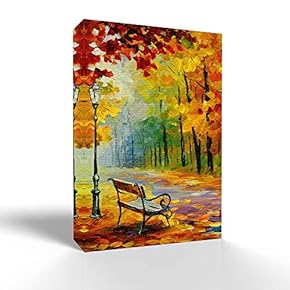 Wall26-Canvas Wall Art-Traveler in Golden Autumn-Giclee Painting Artwork for Bedroom Living Room Home Decoration - 12x18 inches