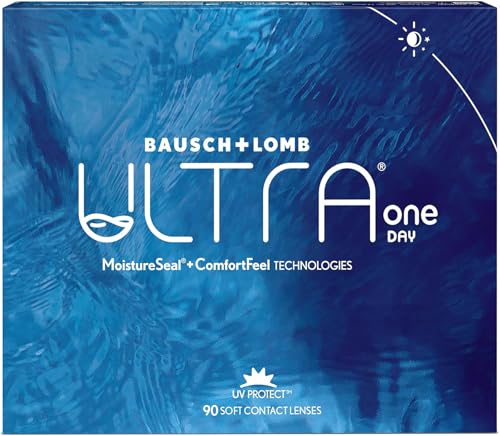 Bausch + Lomb ULTRA ONE DAY Lenti a Contatto Giornaliere Correttive, 90 Lenti, BC 8.6 mm, DIA 14.2 mm, -10.5 Diopt