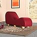 Liberator Chaise Lounge Yoga Chair - Premium Faux Leather w/Maple Wood Feet, Claret