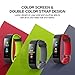 Heetik Fitness Tracker, Activity Tracker with Heart Rate Sleep Monitor Healthy Tracker IP68 Waterproof Smart Wristband with Calorie Step Counter Color Touch Screen Watch for Women Men (Black&Red)
