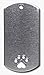 RMP Stamping Blanks, 1 Inch x 2 Inch Dog Tag with Dog Paw and Hole, Aluminum 0.063 Inch (14 Ga.) - 50 Pack