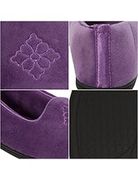 Dearfoams Women's Rebecca Microfiber Velour Closed Back Slipper