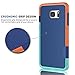 TILL Galaxy S7 Edge Case, (TM) Ultra Slim 3 Color Hybrid Impact Shockproof Anti-Slip Rugged Back Cover Soft TPU Hard PC Bumper Extra Front Raised Lip Case Cover for Samsung Galaxy S7 Edge G935 [Blue]
