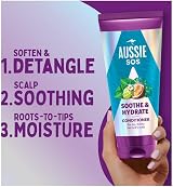 Aussie SOS Soothe & Hydrate Bundle Shampoo 300ml Conditioner 200ml Oil 100ml view 3