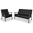 JIASTING Mid-Century Retro Modern Living Room Sofa Set with Loveseat and Seating Sofa Chair, Couch and Lounge Chairs