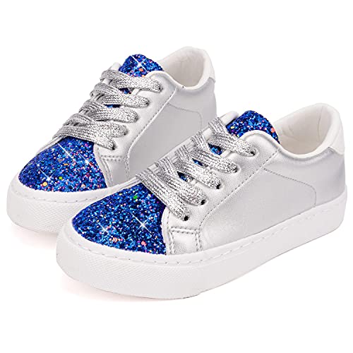 ToandonToddler Kids Sneakers Sparkle Fashion Glitter Sequins Canvas Shoes
