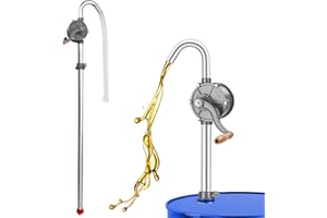HY-SPEED 55 Gallon Drum Pump, Upgraded All-Aluminum Manual Hand Transfer Barrel Pump Fits 5 to 55 Gallon Drums - Oil, Diesel, Kerosene, Hydraulic Fluid Barrel