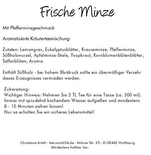 Kräutertee Probierset 3 x 50 g Kräutertee Geschenkset - Sorten: Frische Minze, Kräuter Brise, Kräuter & Beeren - loser Tee von Quertee (150 g) – Bild 7
