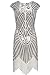 BABEYOND Women's Flapper Dresses 1920s Beaded Fringed Great Gatsby Dress
