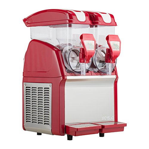 CO-Z Commercial Margarita Machine Slushy Machine Slush Making Machine Tanks Frozen Drink Machine Smoothie Maker Suitable for Commercial Use (500W 2 x 15L Tank)