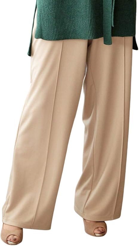 Amazon パンツ Nissen ニッセン 大きいサイズ カットソーワイドパンツ ロングパンツ 通販