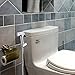VOVA Handheld Shattaf Bidet Sprayer For Toilet, Cloth Diaper Sprayer,Toilet Shower with T-valve,Bum Gun Hand Bidet - ABS White Chrome (Bidet C)