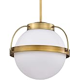 Nuvo Lakeshore - 1 Light Medium Pendant-11.63 Inches Tall and 13 Inches Wide-Natural Brass Finish -Traditional Installatio
