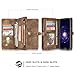 KONKY Magnetic Wallet Case Suit for Galaxy S8 Brown