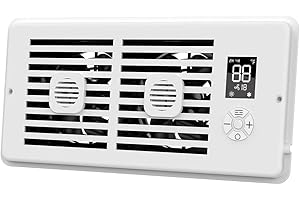 Cenroelon Smart 4x10 Pouces Register Booster Ventilateur avec Thermostat Contrôle pour Bureau Maison Chauffage Refroidissemen