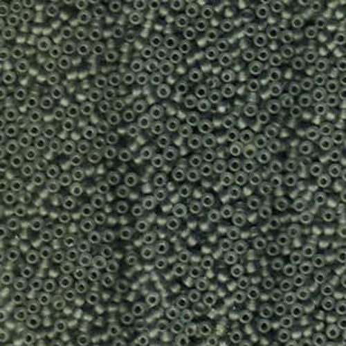 Grey Matte Transparent Miyuki Japanese round rocailles glass seed beads 11/0 Approximately 24 gram 5 inch tube