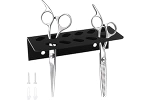 AHANDMAKER 2 Pack Acrylic Wall Mounted Scissor Holder Salon Shear Organizer for Salon Stylist Hairdressing Dog Grooming Tool 