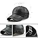 YOYEAH Classic Plain Adjustable Leather Baseball Cap Sports Outdoor Panel Hat For Men Women Light Brown-1