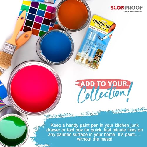 Slobproof Refillable Paint Brush Pens 2 in 1 Pack. Convenient TouchUp with Easy To Use Syringes