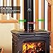 Heat Powered Stove Fan with Magnetic Thermometer 4 Blade Aluminium Silent Eco-friendly for Wood Log Burner Stoves